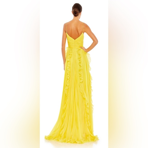 Mac Duggal 70172 NWT Pleated Sleeveless Flowy Chiffon Gown - Picture 3 of 6
